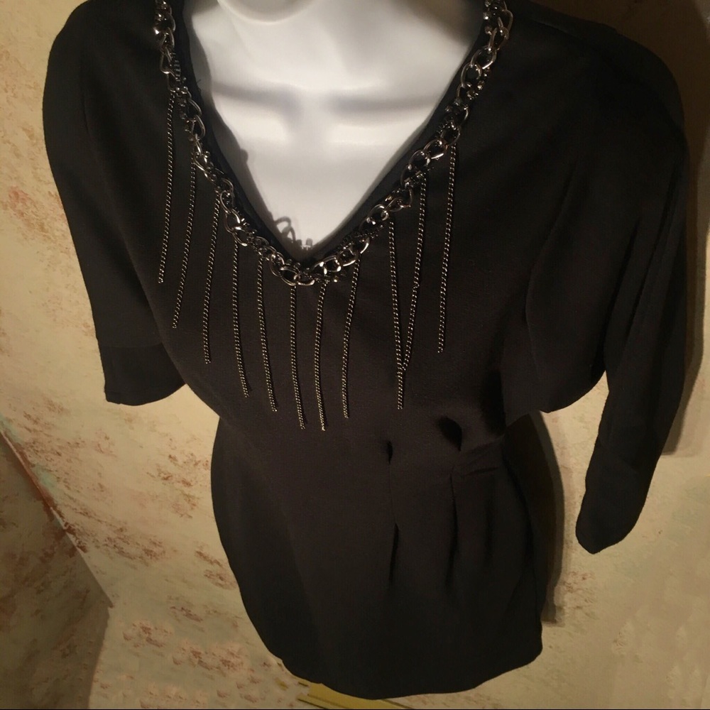 Embellished Black Cocktail Mini Dress